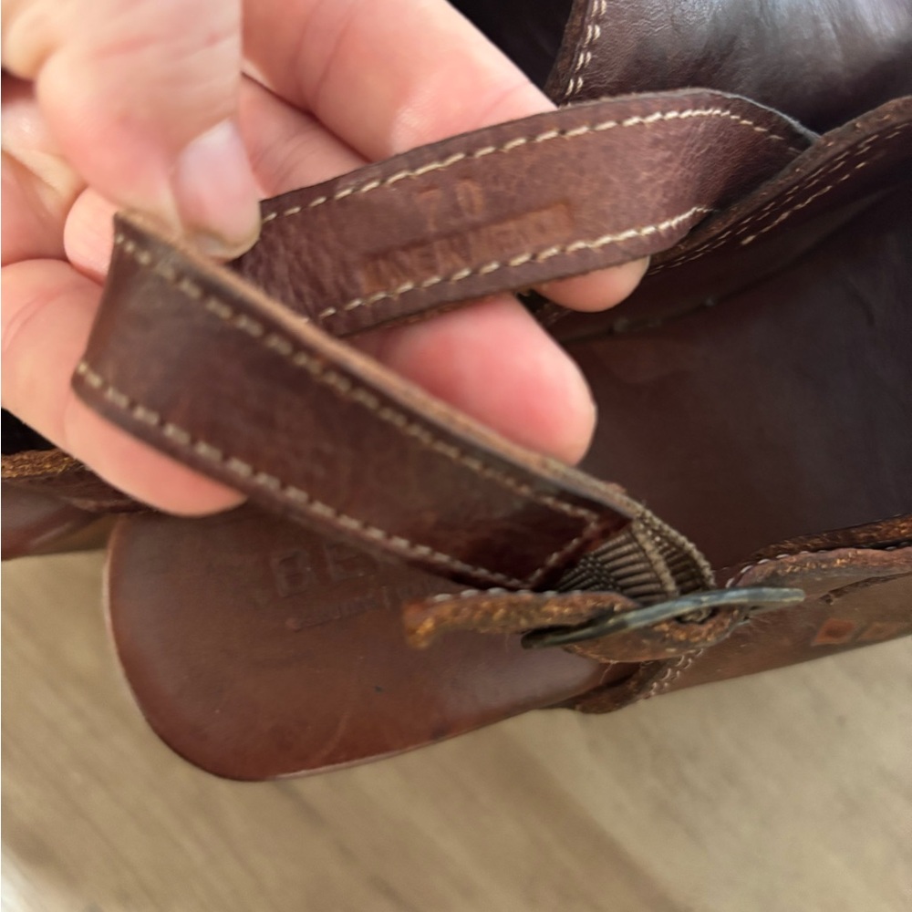 Women’s Bed Stu Marie Brown Leather Mules In Teak - Picture 15 of 16